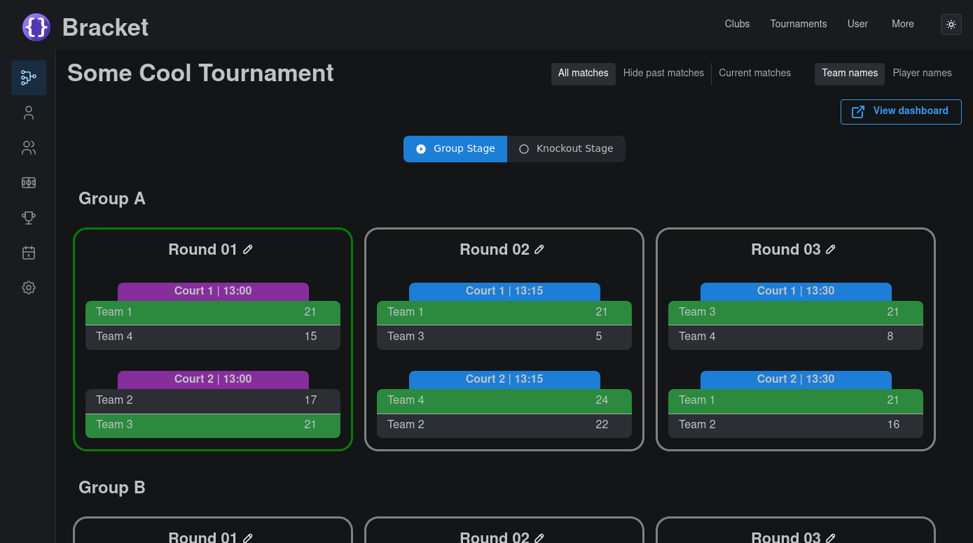 Bracket screenshot