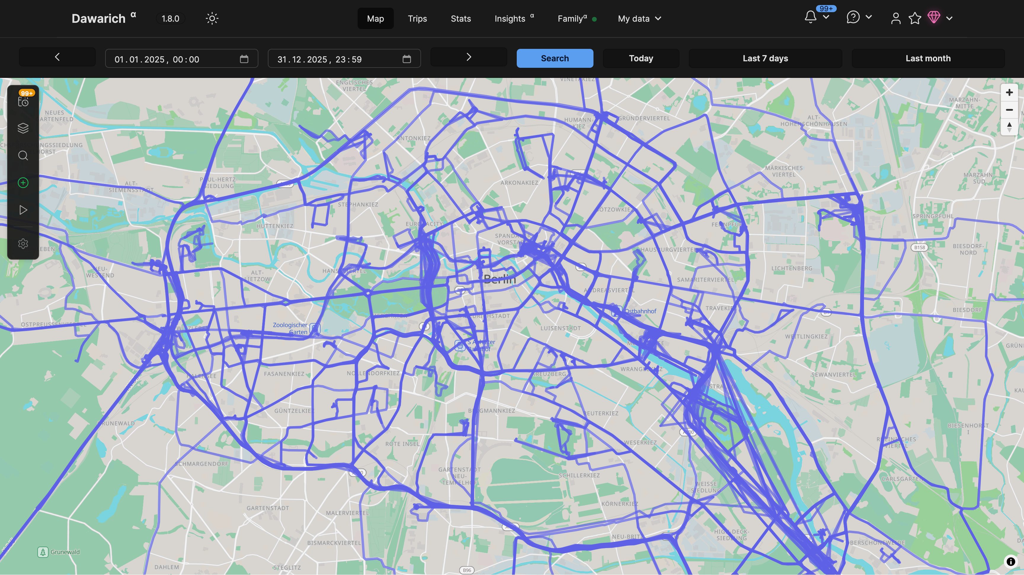 Dawarich screenshot