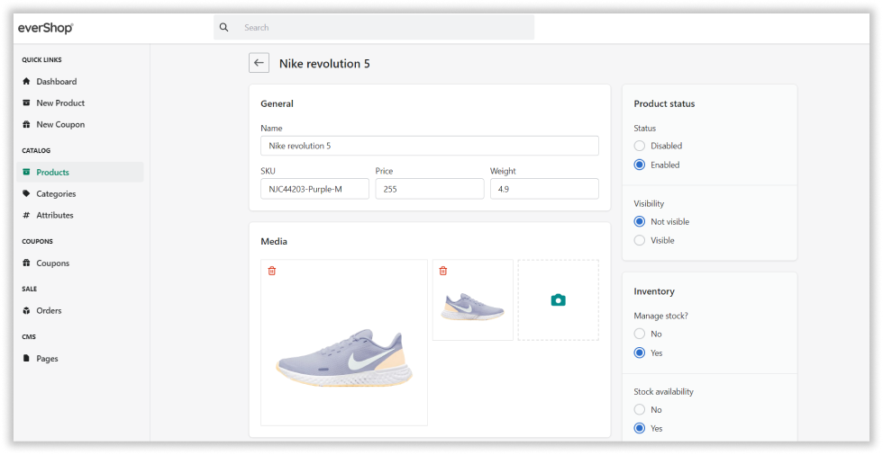 EverShop screenshot