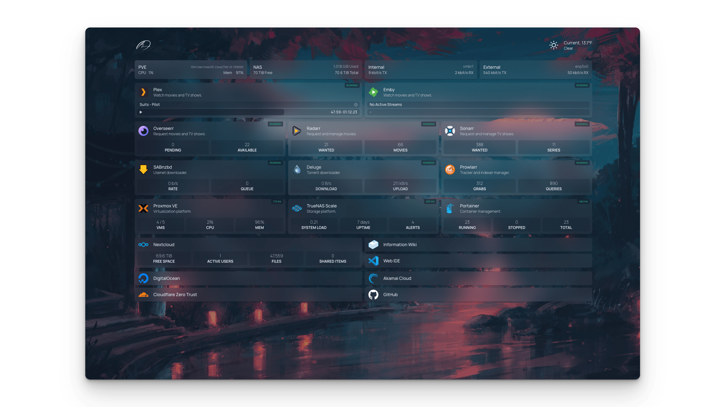 Homepage screenshot