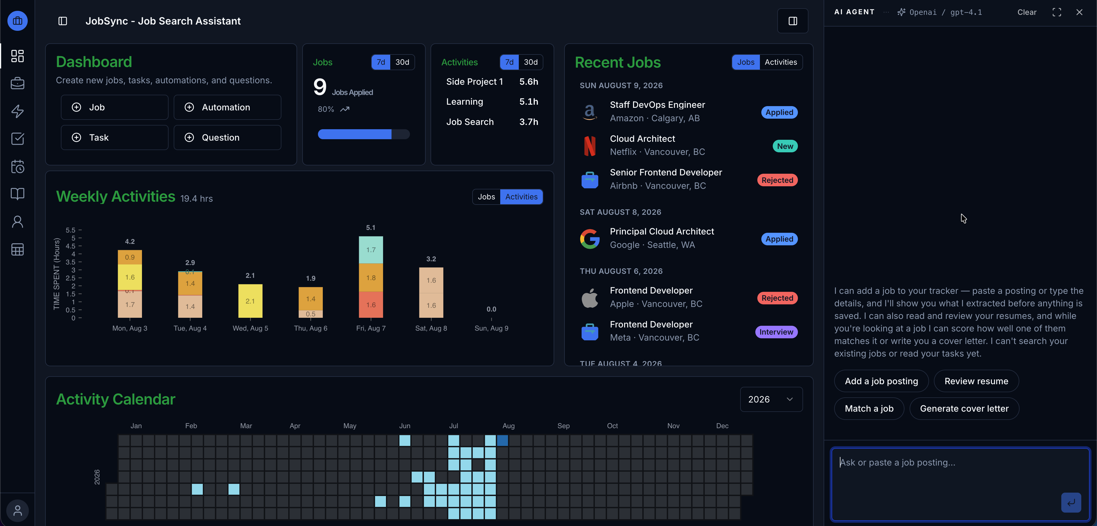 JobSync screenshot