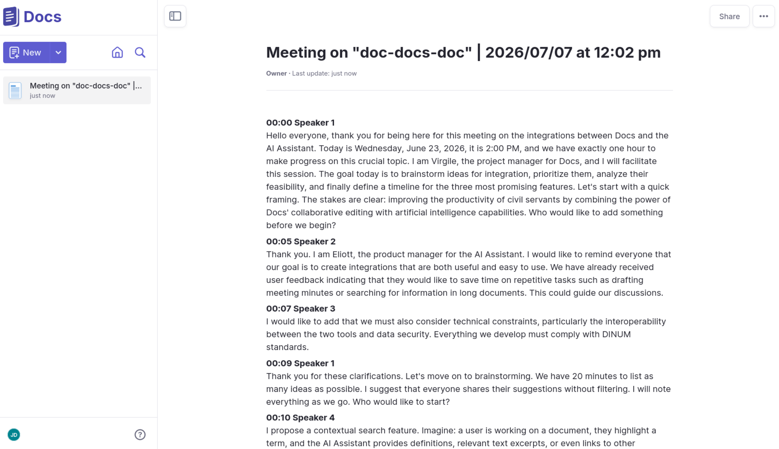La Suite Docs screenshot