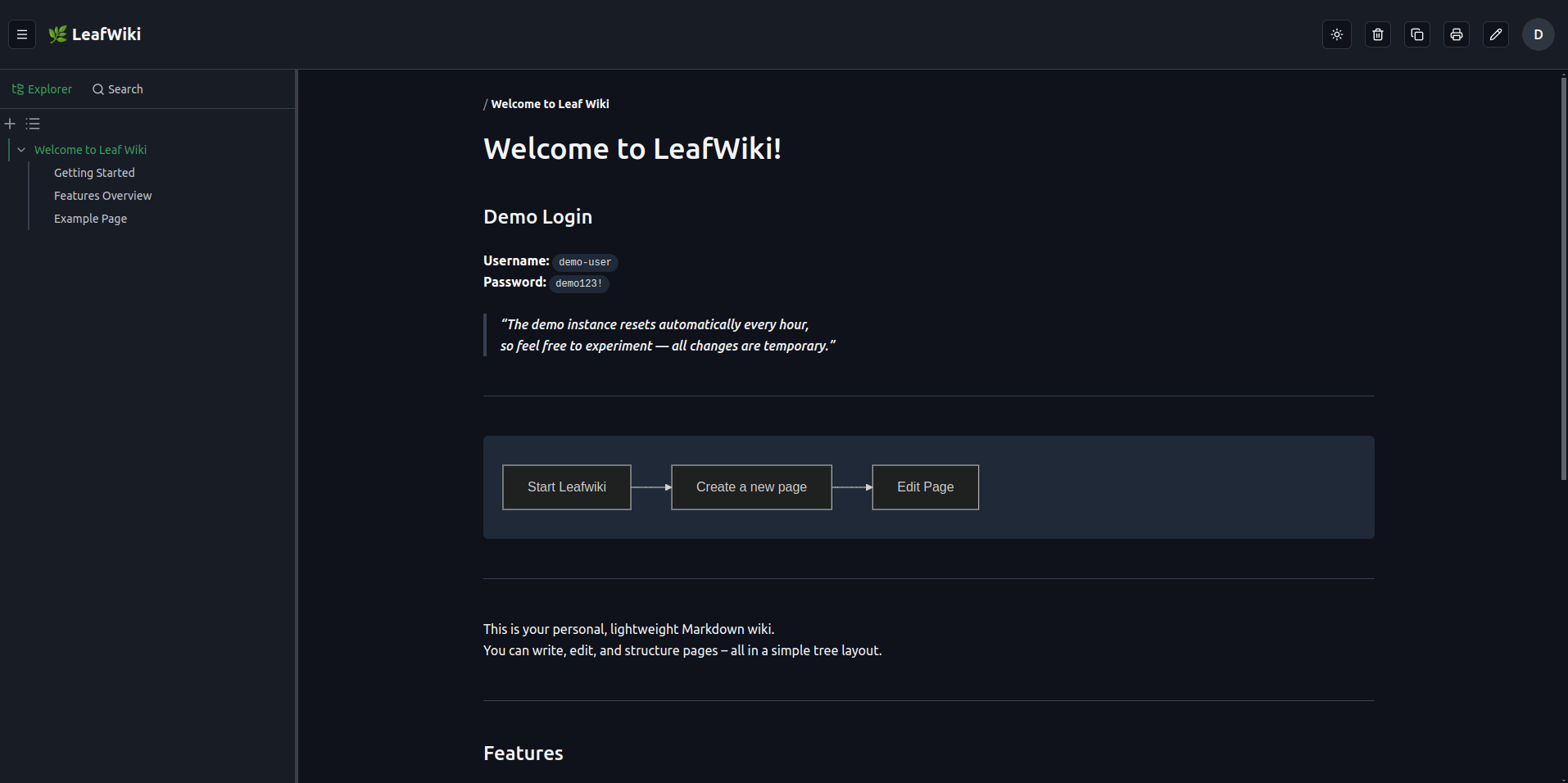 LeafWiki screenshot
