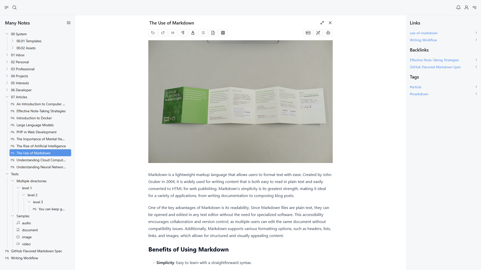 Many Notes screenshot