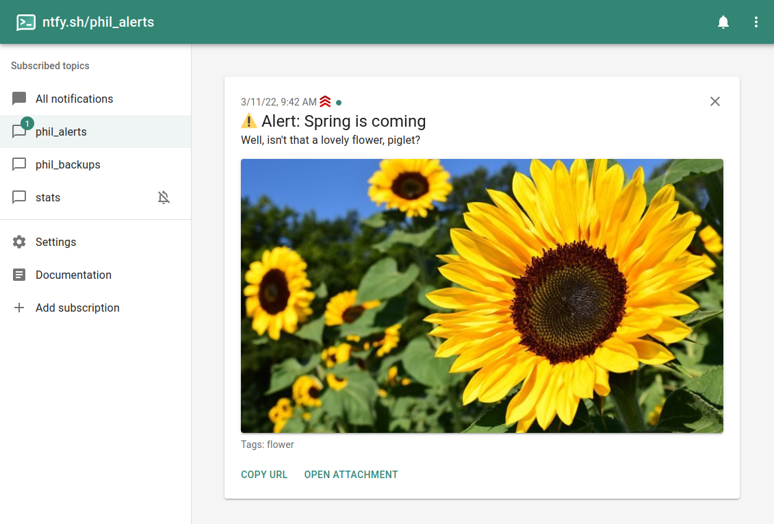 ntfy screenshot