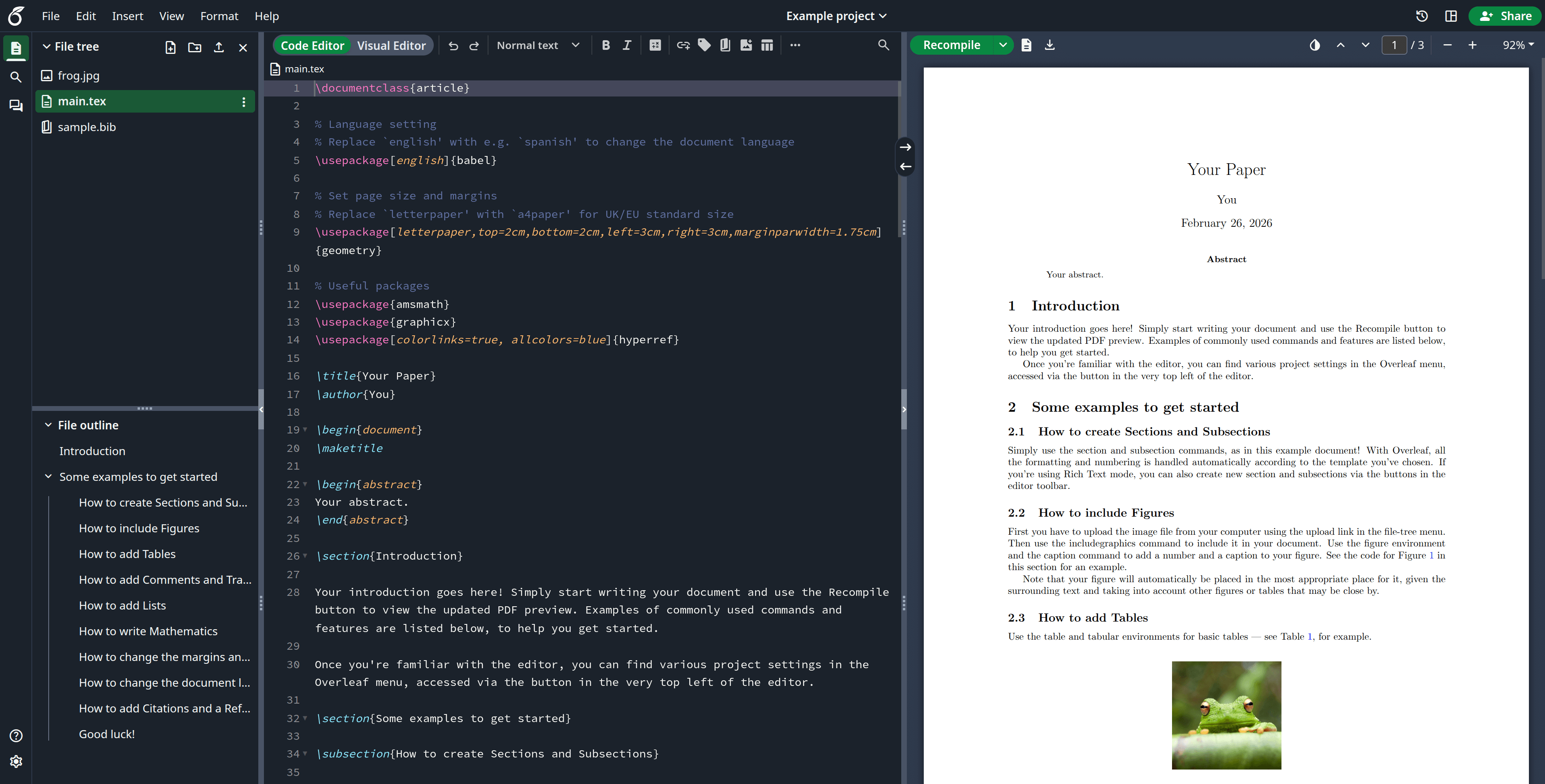 Overleaf screenshot