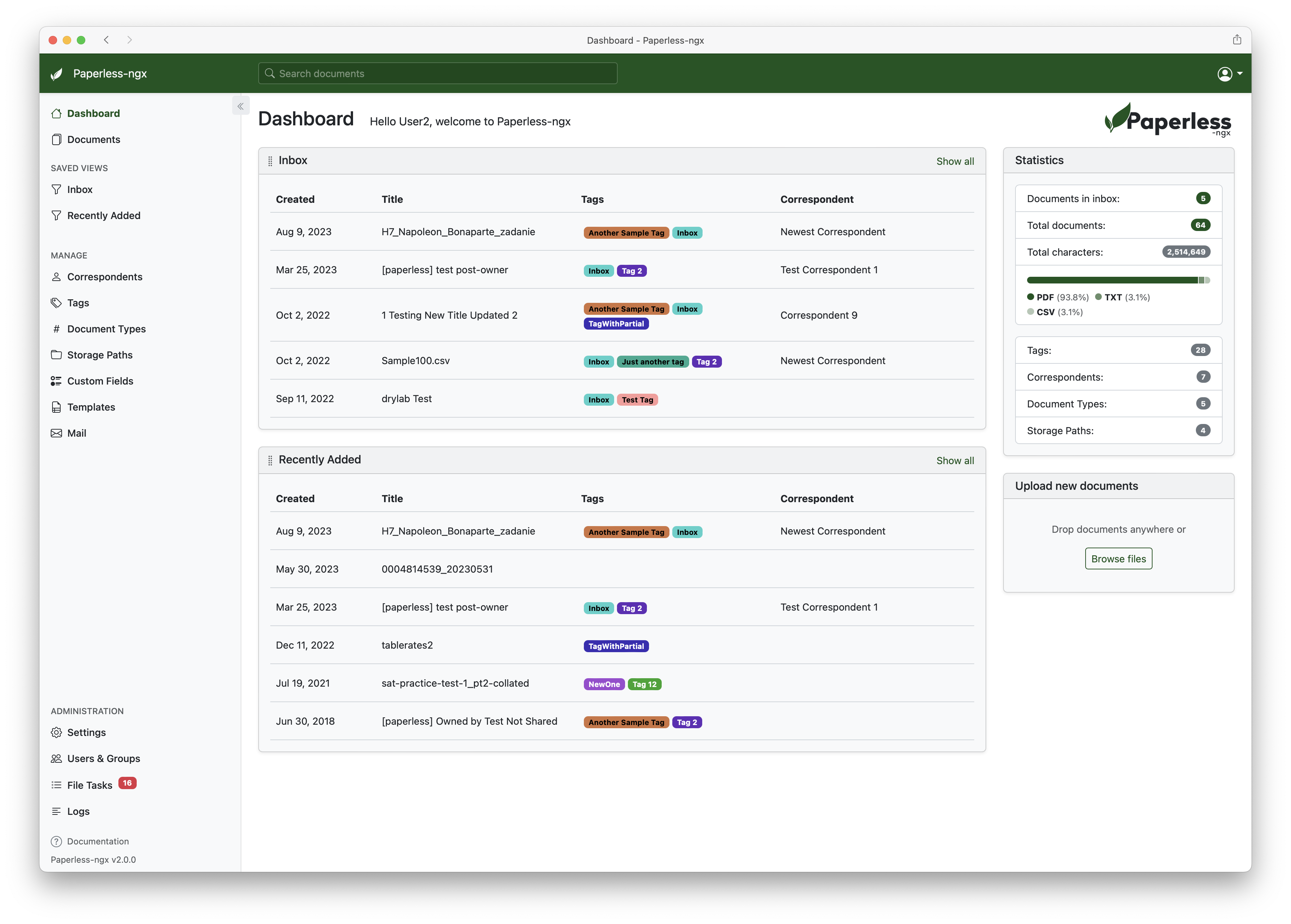 Paperless-ngx screenshot