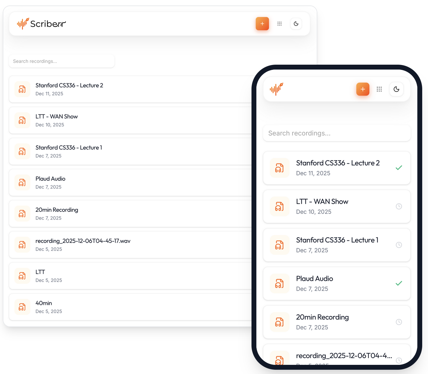 Scriberr screenshot