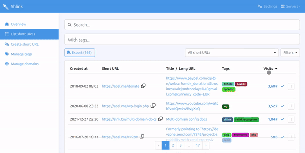 Shlink screenshot