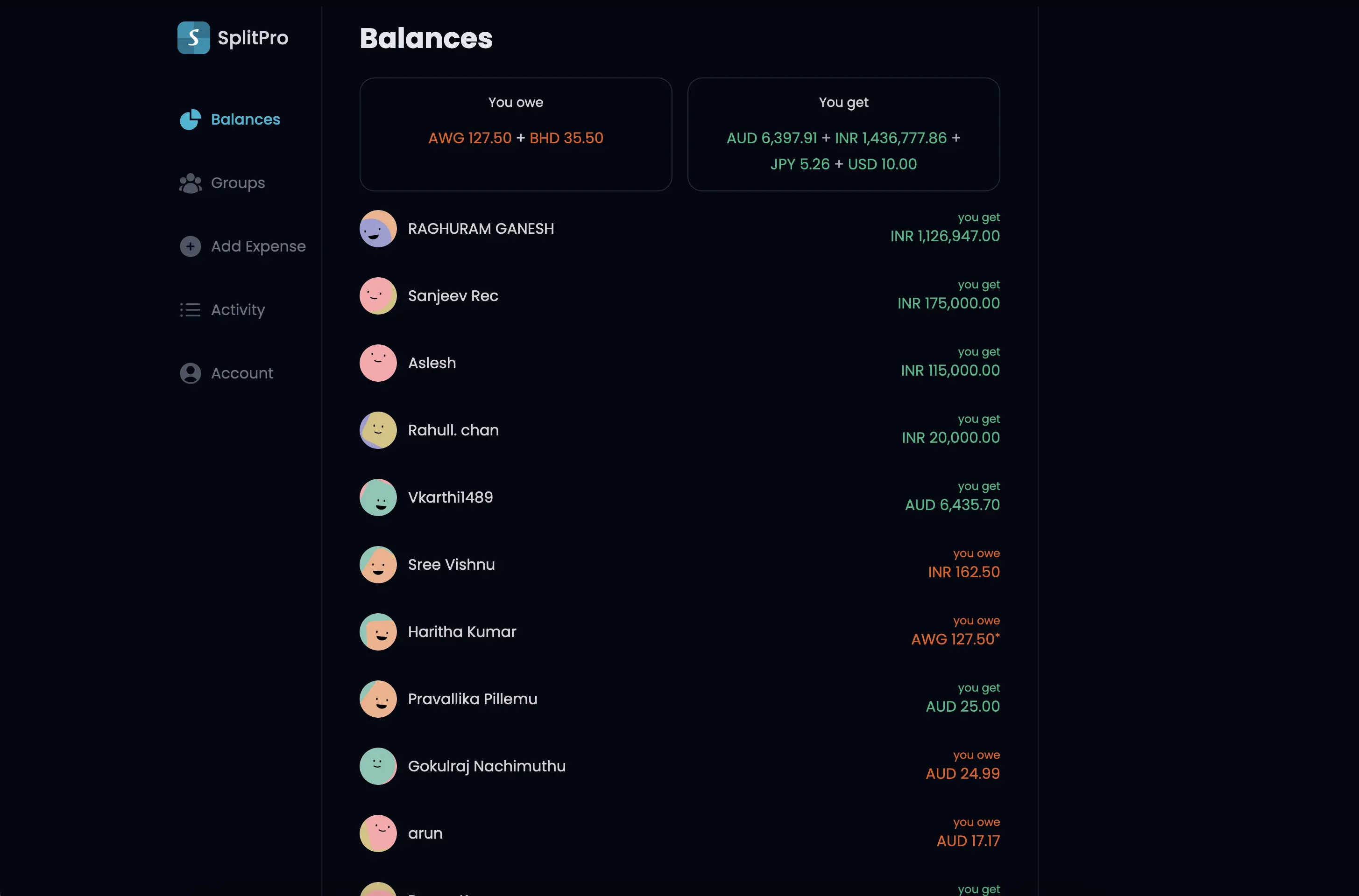 SplitPro screenshot