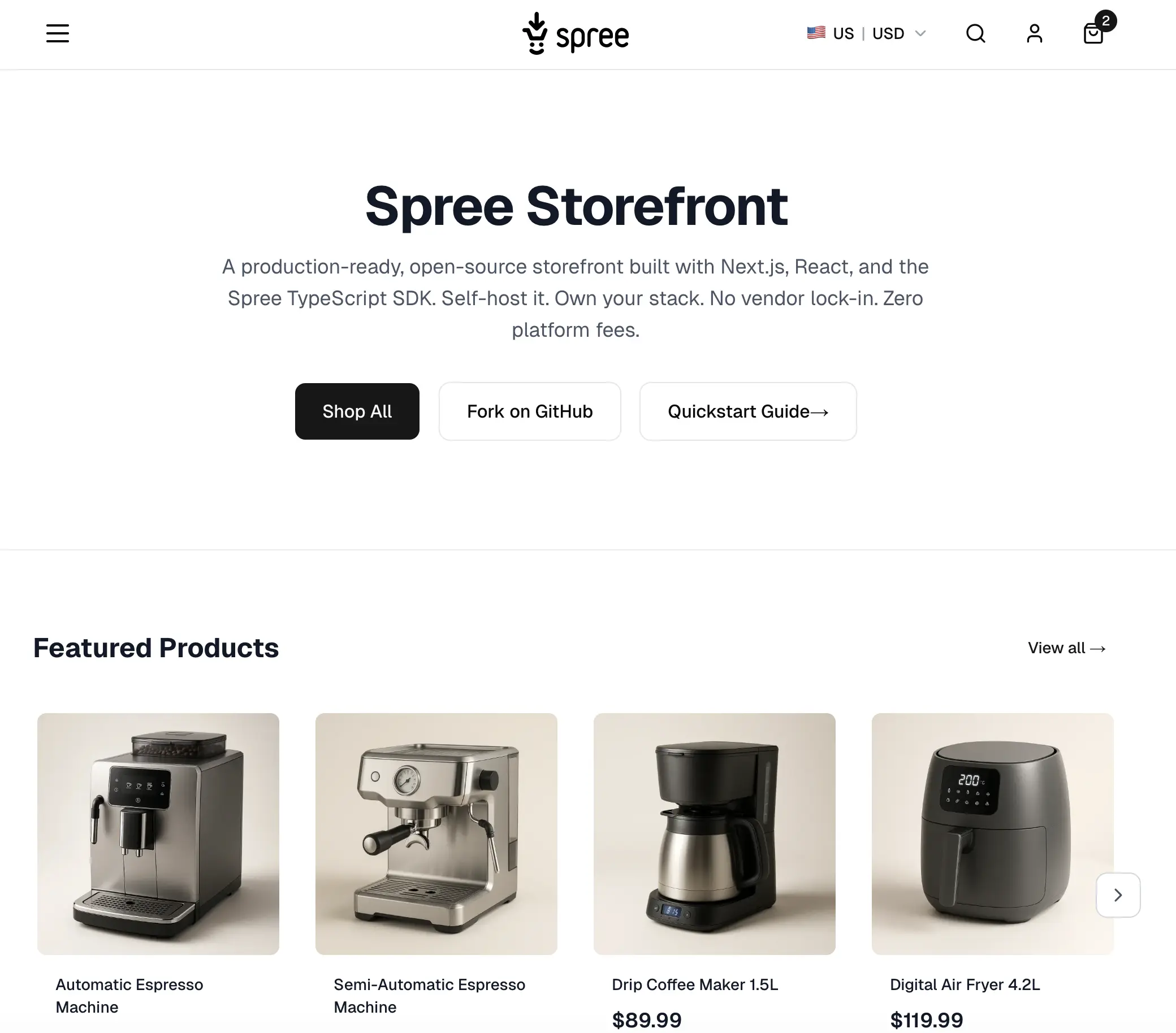 Spree Commerce screenshot