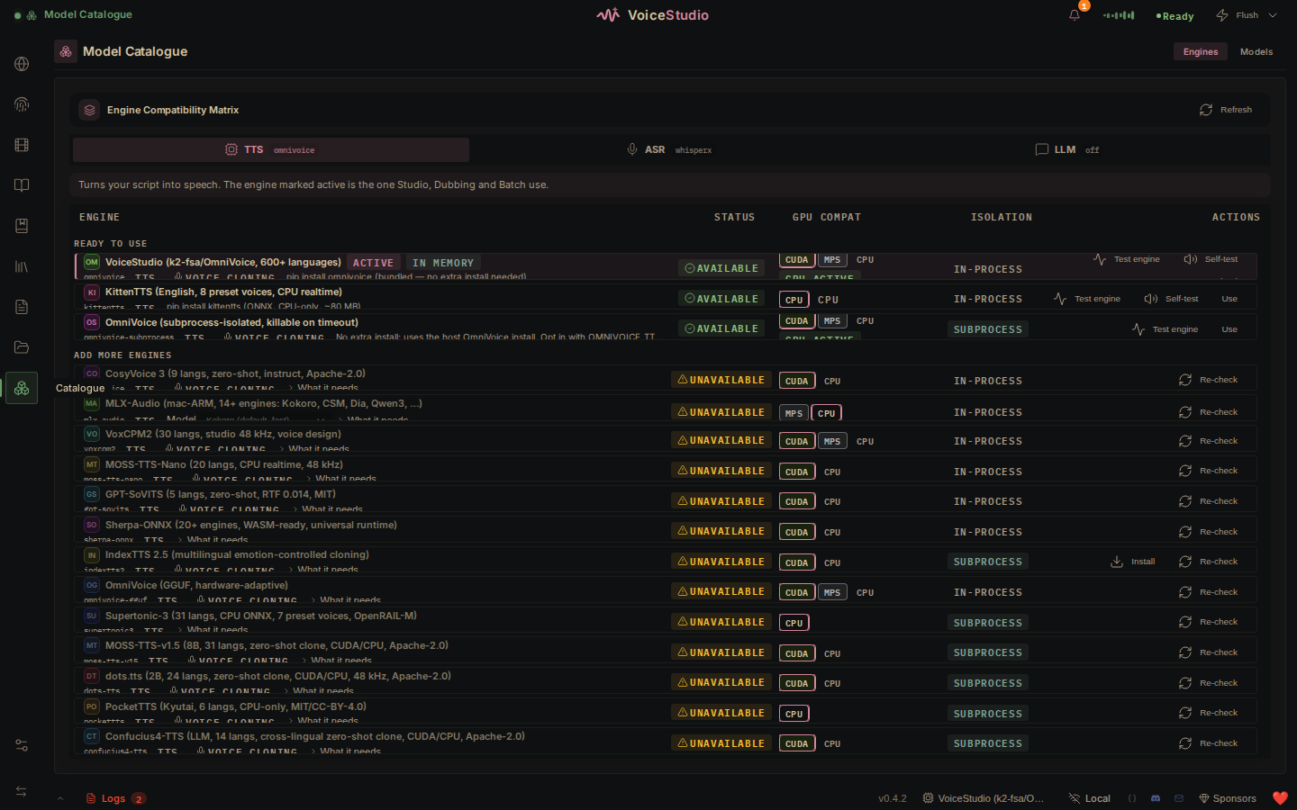 VoiceStudio screenshot