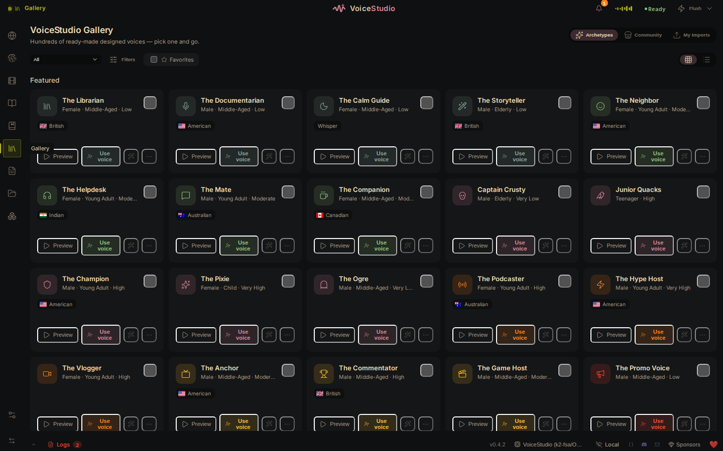 VoiceStudio screenshot