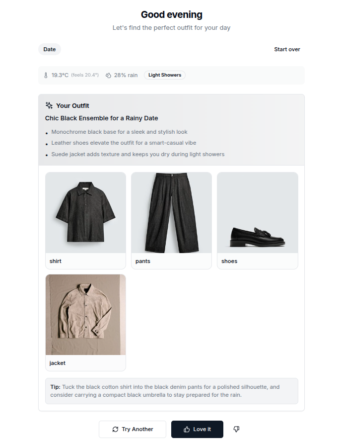 Wardrowbe screenshot