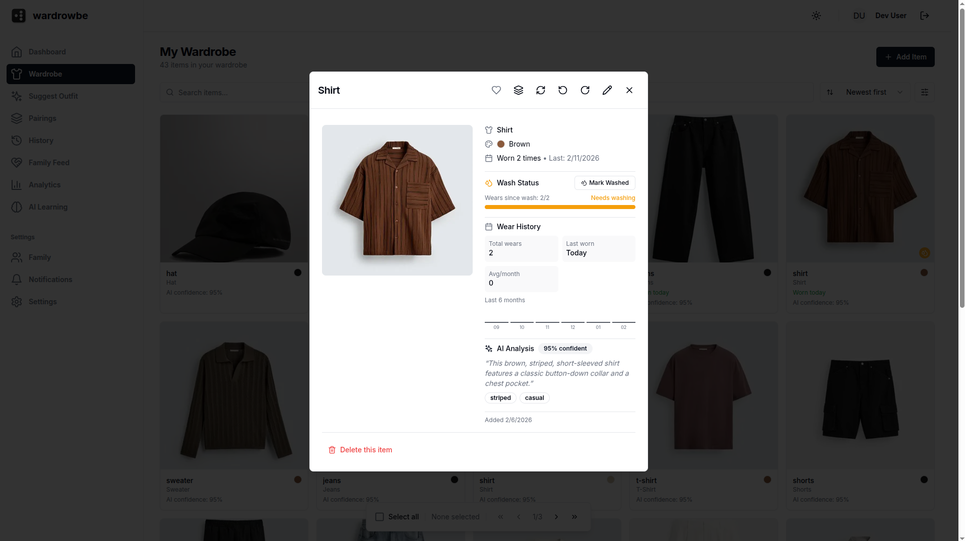 Wardrowbe screenshot